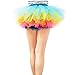 NAVAdeal Organza Teen & Adult 5 Layered Tulle Rainbow Dance Ballet Skirt Tutu
