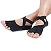 Hylaea Women's Yoga Pilates Socks with Non-Slip Grip Toeless Sock for Ballet, Aerobic 2 Pairs Black Blue