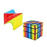 Bfull Cube Set 1 Speed Cube Set, 3x3x3 Magic Cube Set of Torsion Twisted Cube and Colorful Cube Puzzle Toy - Perfect Gifts for Kids and Adults