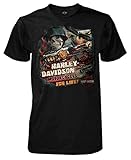Harley-Davidson Men's Vintage For Life Skull Short Sleeve T-Shirt, Black