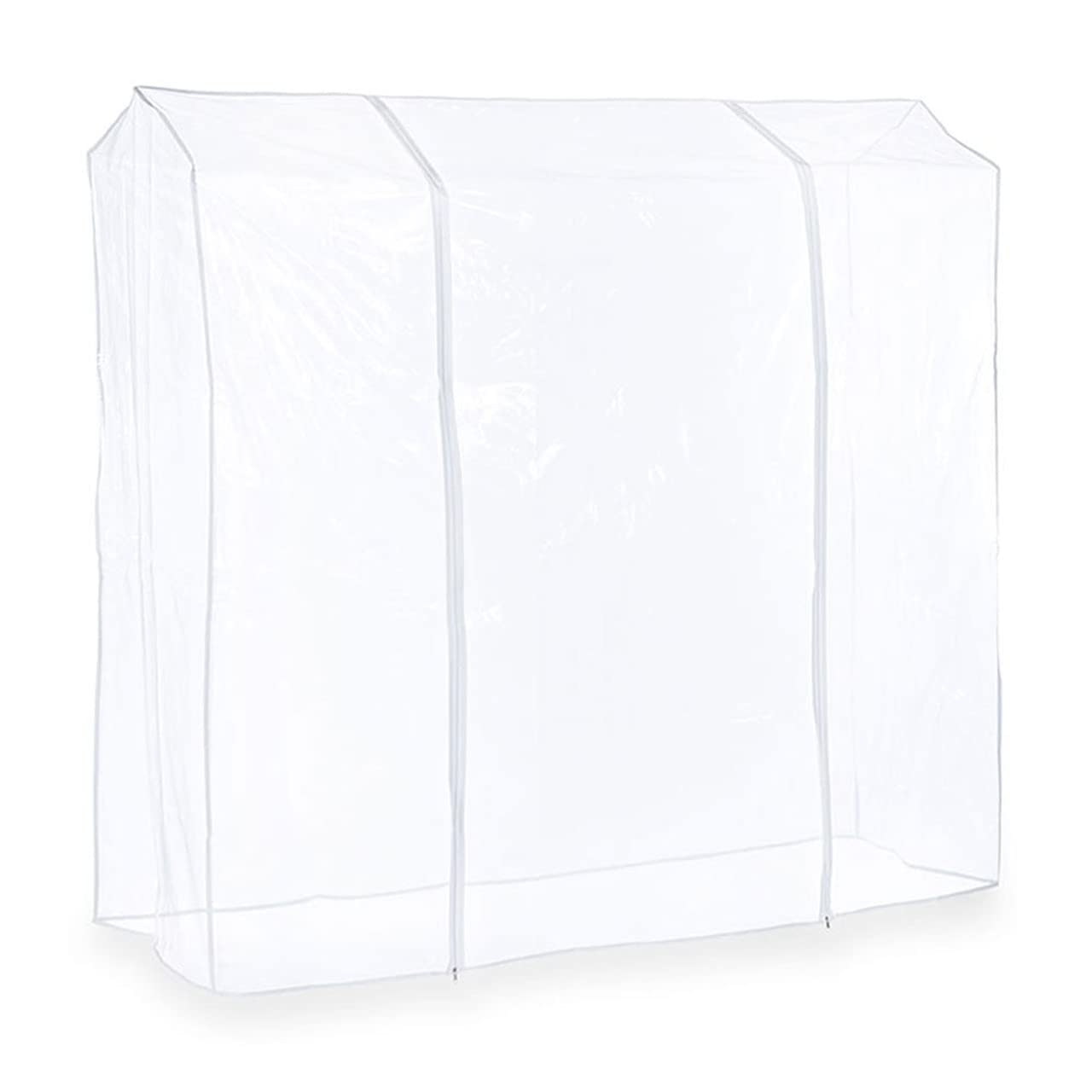 Clear Clothes Rail Cover Strong Garment Coat Hanger Protector with Zipped in 7 sizes. (Clear (6feet x 5 feet))