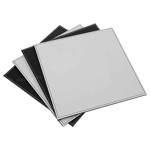 Set of 8 Reversible Black & Grey Faux Leather Placemats Amazon.co.uk