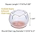 MelonBoat Chair Leg Wood Floor Protectors, Chair Feet Glides Furniture Carpet Saver, Slicone Caps with Felt Pads #1, Fit Round 1-13/16