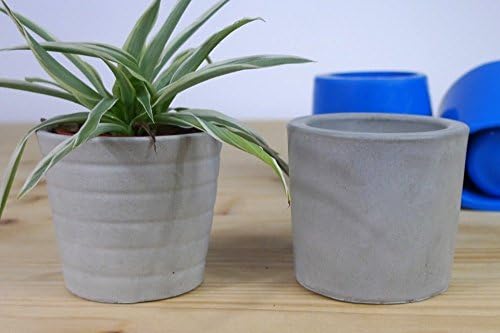 Set of two silicone mold for concrete planters