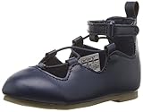 Carter's Girls' Amberlee Lace-up Ballet Flat, Navy, 9 M US Toddler