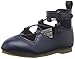 Carter's Girls' Amberlee Lace-up Ballet Flat, Navy, 9 M US Toddler