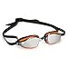 MP Michael Phelps K180+ Goggles, Mirrored Lens/Orange/Black Frame Competition Swim Goggles, Made In Italy