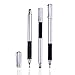 aibow Capacitive Stylus Pens for iPad , iPhone and Other Touch Screens [ Fine Point Disc Tip & Mesh Tip 2in1 Series ] with 4 Replaceable Disc Tips & 4 Replaceable Mesh Tips(Black/Silver)