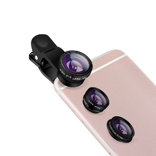 PLAY X STORE Universal Clip 4 in 1 Cell Phone Camera Lens Kit-Fish Eye Lens / 2 in 1 Macro Lens & Wide Angle Lens /CPL Lens For Iphone6,6s,6S Plus