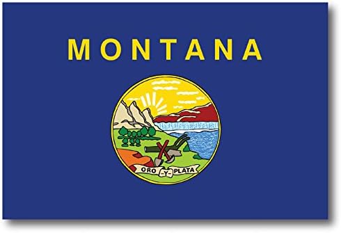 Magnet Me Up Montana US State Flag Magnet Decal, 4x6 Inches, Heavy Duty, Automotive Magnet for Car, Truck SUV, Any Other Magnetic Surface, Collectible Souvenir, Show Your State Pride, Crafted in USA