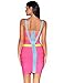 Meilun Women's Rayon Celebrity Strap Bandage Bodycon Mini Tube Dress Medium Multicolor