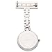 WIOR Nurses Lapel Pin Watch Hanging Medical Doctor Pocket Watch Quartz Movement Nurses Watch for Xmas Birthday Mothers Day (Silver)