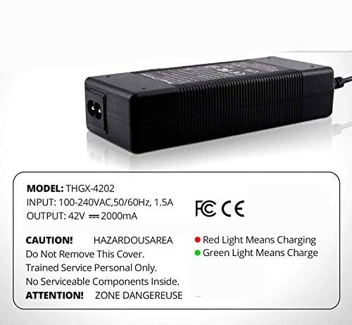 Smallrun 365xiaomi Chargeur de batterie pour trottinette compatible Xiaomi M365 électrique 42 V-2000 mA