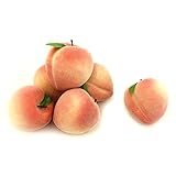 ALEKO 6AFPCH Decorative Realistic Artificial Fruits - Package of 6 Peaches