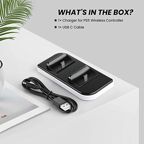 Medvoe Charger for PS5 Wireless Controller with Dual USB C Charging Station