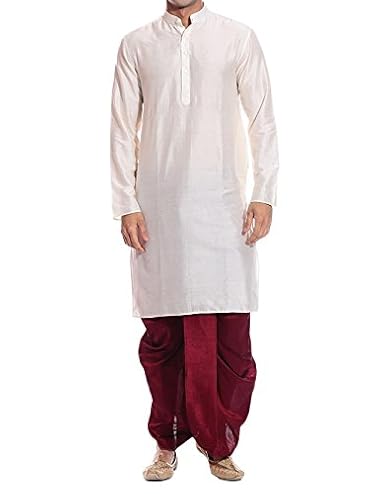 Royal Men's Silk Blend Dhoti Kurta Set