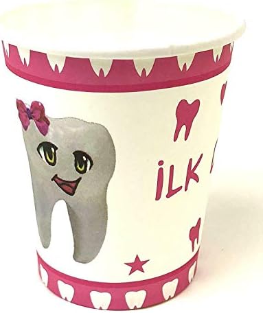 AEX Paper CUPS (7oz) Ilk Disim Party Catering Tableware (pack of 10) (Pink)