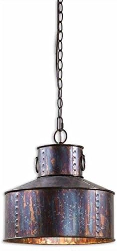 Uttermost Giaveno 1 Light Pendant industrial in Oxidized Bronze .by_homesquarecom it#349191911140302