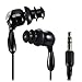 SHZONS Black Water Sport Waterproof In-Ear Earbuds Stereo Headphones for iPod/iPhone/MP3 Player