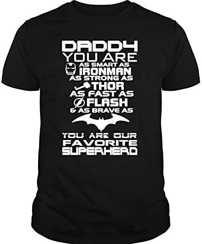 Daddy Superhero T Shirt, Ironman Thor Flash Shirt, Batman T Shirt
