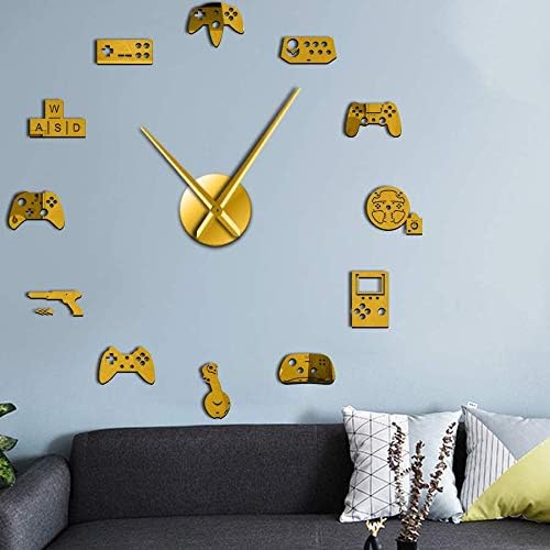 Game machine Gaming 3D DIY Wall Clock Modern Gamer Acrylic Clock Watch