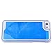 Yoption Transparent Plastic 3D Luminous Quicksand Powder Liquid Case for Apple iPhone 5 5S SE with Screen Protector