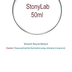StonyLab Glass 50ml Heavy Wall Single Neck 1 Neck