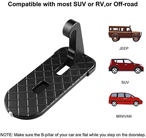 Amazon 折りたたみ式 車 ドア ラッチ フック ステップ ミニ フットペダル ラダー ジープ Suv トラック ルーフ用 モールディング モール材
