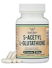 S-Acetyl L-Glutathione Cápsulas - 100 mg, fabricado y probado en los Estados Unidos, 60...