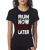 Run Now Wine Later Women's Ladies Fitness Funny T-Shirt By Superior Apparel