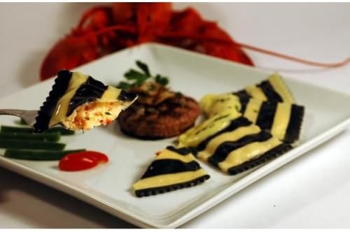 Carlas Pasta Jumbo Square Striped Lobster Ravioli, 2.5 Pound -- 2 per case.