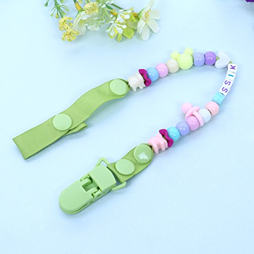 image for JD Million shop Baby Pacifier Clip Nipples Hand Made Letter and Beads 