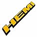 (2 pieces) HEMI Side Fender Emblem Badge Plate Decal with Sticker for Dodge Charger V8 RT Ram 1500 Challenger