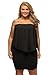 Sidefeel Womens Black Dresses Off Shoulder Ruffles Night Club Bodycon Mini Dress XX-Large