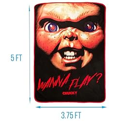 Silver Buffalo Chucky Wanna Play 45" x 60" Fleece