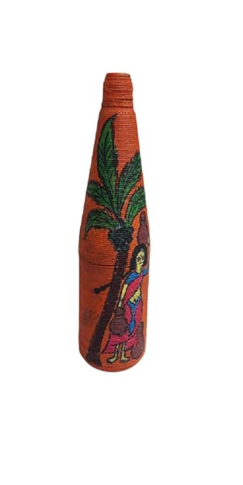 Buy Bhakti Handicrafts Village Woman Modern Art Painting On Glass