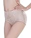 NINGMI Women Butt Lifter Padded Control Panties Hip Enhancer Underwear Shapewear,Apricot,Large