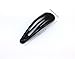 yueton 36pcs Glossy Black Round Edge Snap Prong Clips Bendy Hair Clips Barrettes for Ladies Girls Hair Bows