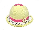 Dealzip Inc Unisex Newborn Infants Cotton Cap Sweet Baby Sunhat Outdoor Polka Dots Beach Ear Hats Summer Knitted Baby Beanie - Yellow