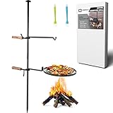 ZeroPone Adjustable Swivel Campfire Grill,2 in1