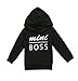Urkutoba 0-5T Baby Boy Girl Mini Boss Hoodie Tops Toddler Hooded Sweater Casual Hoodies with Pocket Outdoor Outfit (2-3 Years, Black)
