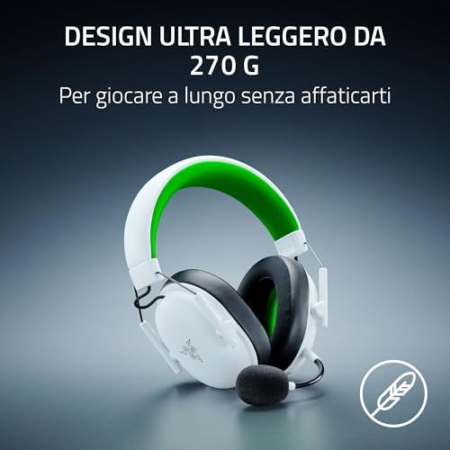 BlackShark V3 X HyperSpeed Xbox - Cuffie wireless per eSport gaming - Ultraleggere 270g - Driver TriForce da 50mm - Microfono rimovibile - HyperSpeed 2,4 GHz e Bluetooth - Xbox/PC | Bianco