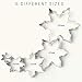 Ambari Christmas Cookie Cutter Set, Snowflake Cookie Cutter, Metal Cookie Cutters, Fall / Winter / Holiday Decorating Mold Tool, Fondant Tools – Include 5 Different Sizes