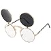 Sunny&Love Small Retro Steampunk Circle Flip Up Glasses/Sunglasses