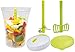 Brieftons QuickPull Food Chopper: Tall 4-Cup Hand Held Vegetable Chopper Mincer Blender to Chop Fruits, Veggies, Herbs, Onion, Garlic for Salsa, Salad, Pesto, Coleslaw, Puree, with Measuring Container