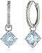 Amazon Collection Sterling Silver Blue Topaz Earrings
