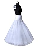 Dresstore Women's Bridal Petticoats Ball Gown A Line Crinoline Slip for Wedding Party -White2