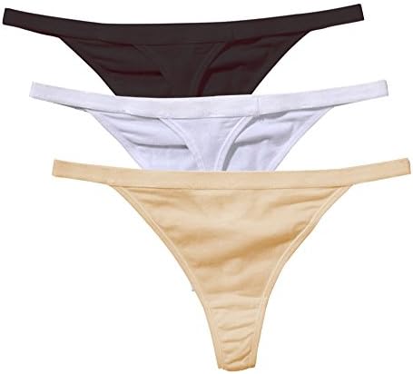Women's Panties Breathable Sexy T-Back Underwear Briefs 3 Pack