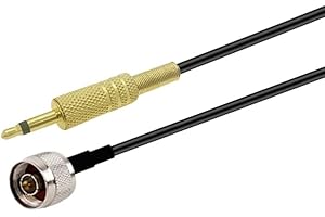 BNC/PL259 UHF/N Male SO239 UHF Female to 3.5mm Mono 1/8" Plug Camera M>oni>tor an*/Tenna R*/F Coaxial RG174 Cable(N M to 3.5M
