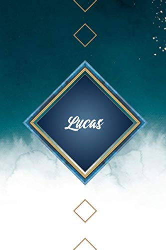 Notebook Personalized Lucas Lined Journal Notebook , Blue Ocean Watercolor , Journal & Diary for Writing & Note Taking for Boys and Men: Gift Idea , ... Finish , Large (6 x 9 inches) 110 Lined Pages